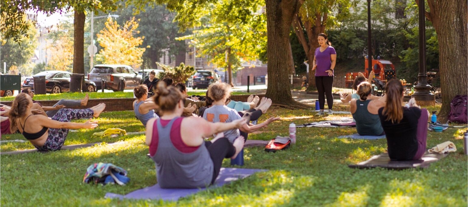 Group Classes for yoga in the park with Mindful Movement DC