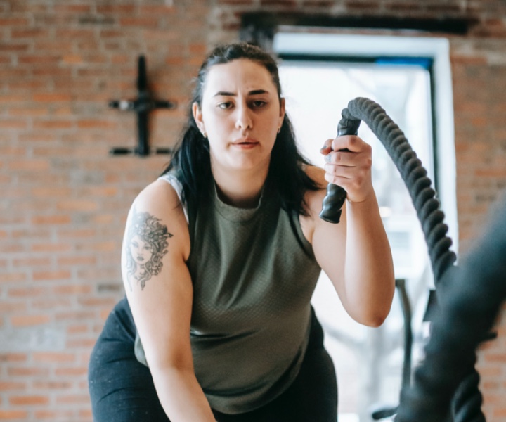 woman working out with Mindful Movement DC